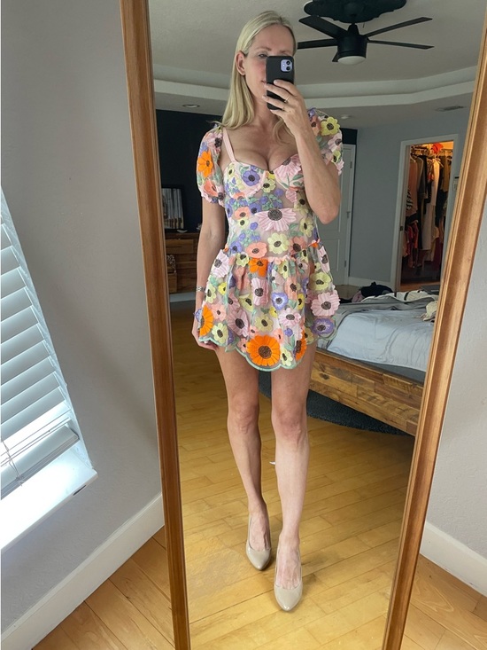 For Love And Lemons Dresses & Skirts - NWT For Love & Lemons Prato Flower Floral Appliqué Mini Dress
